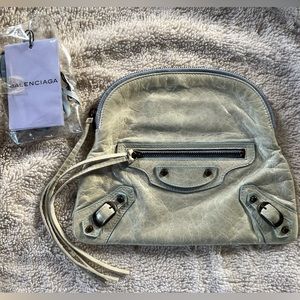 Balenciaga small leather cosmetic bag